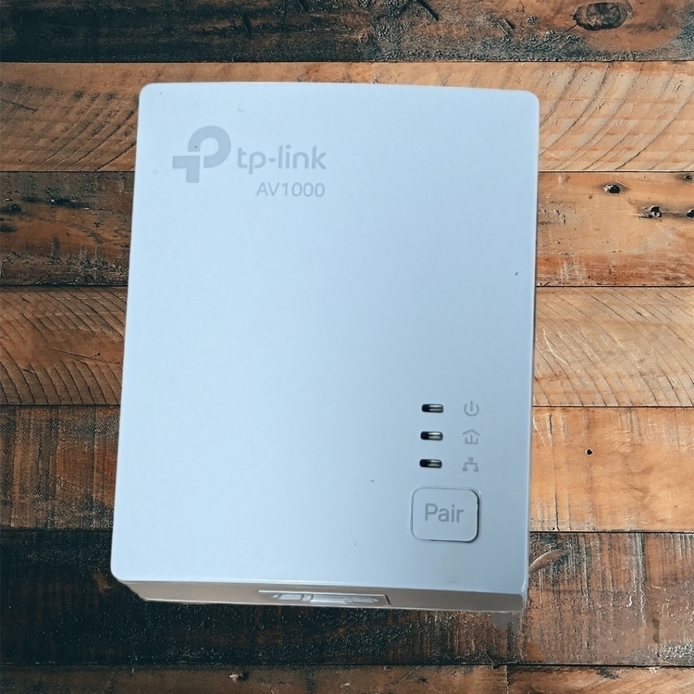 TP-Link AV1000 Gigabit Port power link ethernet adapter.